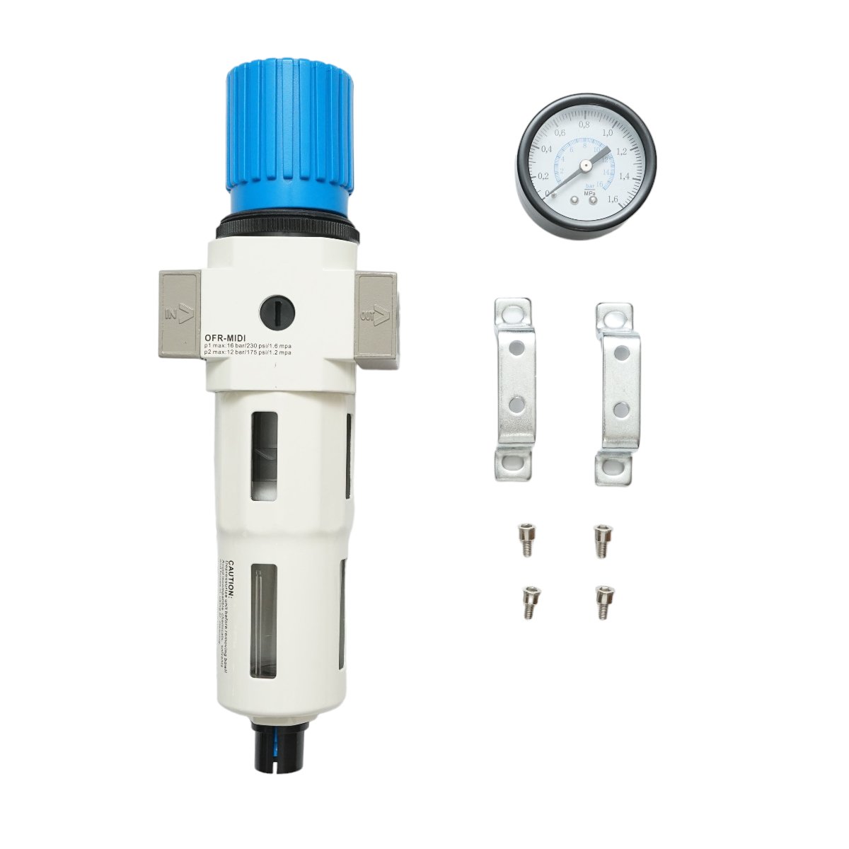 Filtru aer cu regulator presiune max. 1.6 MPa, racord 1/2